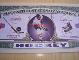 2002 Jääkiekko NHL Ice Hockey 1 000 000 Dollarin kuriosaseteli, hieno.