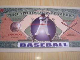 2002 Baseball 1 000 000 Dollarin kuriosaseteli, hieno.