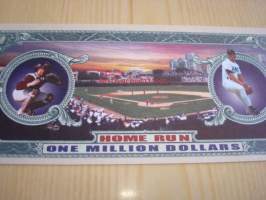 2002 Baseball 1 000 000 Dollarin kuriosaseteli, hieno.