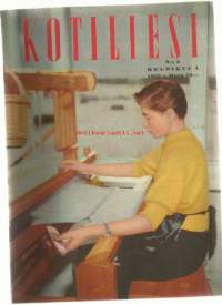 Kotiliesi 1957 nr  3 Kankaankutoja, Pariisiin, 23 kansallisuutta samassa perheessä, kudontamalleja, riepumatto, onkojälkiruoka tarpeellinen, nappula kaipaa värejä