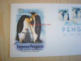 Emperor Penquings, 2015, USA, ensipäiväkuori, FDC, hieno. Katso myös muut kohteeni, mm. noin 1 200 erilaista amerikkalaista ensipäiväkuorta 1920-luvulta