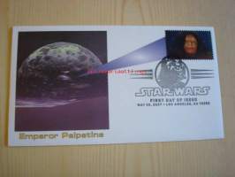 Star Wars, Emperor Palpatine, 2007, USA, ensipäiväkuori, FDC, hieno. Katso myös muut kohteeni, mm. noin 1 200 erilaista amerikkalaista ensipäiväkuorta