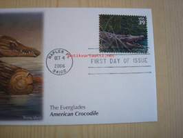 The Everglades, 2006, USA, ensipäiväkuori, FDC, hieno. Katso myös muut kohteeni, mm. noin 1 200 erilaista amerikkalaista ensipäiväkuorta 1920-luvulta 2000-luvulle.