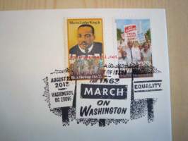 Martin Luther King Jr., 1963 March on Washington, 2005/2013, USA, ensipäiväkuori, FDC, hieno. Katso myös muut kohteeni, mm. noin 1 200 erilaista amerikkalaista