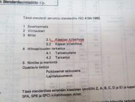 Nokia - Kapeat kiilahihnat Ki 3 - tuoteluettelo &amp; tietopaketti standardeineen (laskukaavat ym.) - teknistä tietoutta / v-belt catalog with technical information