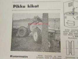 Koneviesti 1969 nr 1, sis. mm. seur. artikkelit / kuvat / mainokset; Kotimainen monitoimikone Pika-50 karsii ja katkoo, TR-Hydropankko - Hydraulinen painonsiirto