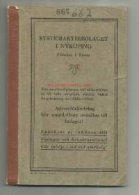 Systemaktiebolag i Nyköping 1954-55  vastakirja