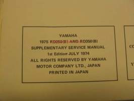 Yamaha RD250(B) RD350(B) Supplementary Service Manual (lisäys)huolto-ohjekirja