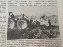 Koneviesti 1969 nr 18, sis. mm. seur. artikkelit / kuvat / mainokset; McCormick 634, Juolavehnän torjuntaKotimaisen Valmet traktoritehtaan avajaisjuhla,