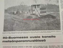 Koneviesti 1969 nr 18, sis. mm. seur. artikkelit / kuvat / mainokset; McCormick 634, Juolavehnän torjuntaKotimaisen Valmet traktoritehtaan avajaisjuhla,