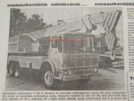 Koneviesti 1969 nr 18, sis. mm. seur. artikkelit / kuvat / mainokset; McCormick 634, Juolavehnän torjuntaKotimaisen Valmet traktoritehtaan avajaisjuhla,