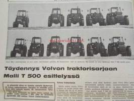Koneviesti 1974 nr 11, sis. mm. seur. artikkelit / kuvat / mainokset; Täydennys Volvon Traktorisarjaan Malli T 500, 103 Lehmän parsipihatto,