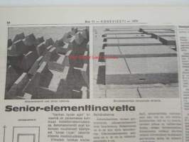 Koneviesti 1974 nr 11, sis. mm. seur. artikkelit / kuvat / mainokset; Täydennys Volvon Traktorisarjaan Malli T 500, 103 Lehmän parsipihatto,