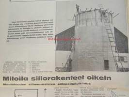 Koneviesti 1974 nr 11, sis. mm. seur. artikkelit / kuvat / mainokset; Täydennys Volvon Traktorisarjaan Malli T 500, 103 Lehmän parsipihatto,
