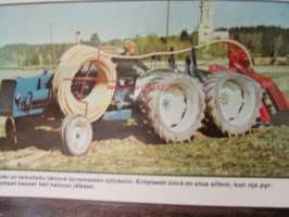 Koneviesti 1974 nr 3, sis. mm. seur. artikkelit / kuvat / mainokset; Salaojitus tehokkaan viljelyn perusta, RAI maatalousnäyttely 1974, Kokeilussa Homelite 350,