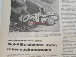Koneviesti 1974 nr 3, sis. mm. seur. artikkelit / kuvat / mainokset; Salaojitus tehokkaan viljelyn perusta, RAI maatalousnäyttely 1974, Kokeilussa Homelite 350,