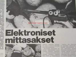 Koneviesti 1974 nr 3, sis. mm. seur. artikkelit / kuvat / mainokset; Salaojitus tehokkaan viljelyn perusta, RAI maatalousnäyttely 1974, Kokeilussa Homelite 350,