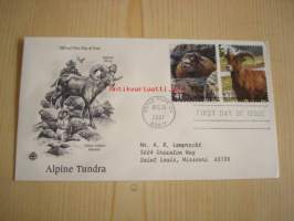 5 erilaista Alpine Tundra eläinaihesta ensipäiväkuorta, 2007, USA, FDC, 10 erilaista postimerkkiä. Katso myös muut kohteeni, mm. noin 1 200 erilaista