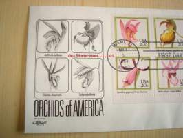 Orchids of America, orkidea, 1984, USA, ensipäiväkuori, FDC. Katso myös muut kohteeni, mm. noin 1 200 erilaista amerikkalaista ensipäiväkuorta 1920-luvulta