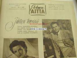 Elokuva-Aitta 1949 nr 23, kansi Ann Blyth.  Sis Reino Valkama, Jussit on jaettu, elokuva Pimeyden ruhtinas