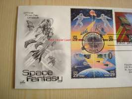 Space Fantacy, 1993, USA, ensipäiväkuori, FDC. Katso myös muut kohteeni, mm. noin 1 200 erilaista amerikkalaista ensipäiväkuorta 1920-luvulta 2000-luvulle.