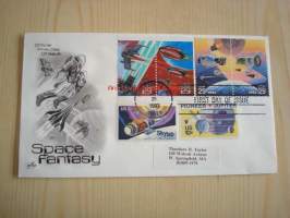 Space Fantacy, 1993, USA, ensipäiväkuori, FDC. Katso myös muut kohteeni, mm. noin 1 200 erilaista amerikkalaista ensipäiväkuorta 1920-luvulta 2000-luvulle.