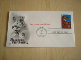 5 erilaista Space Fantacy, 1993, USA, ensipäiväkuorta, FDC. Katso myös muut kohteeni, mm. noin 1 200 erilaista amerikkalaista ensipäiväkuorta 1920-luvulta