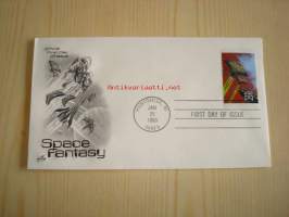 5 erilaista Space Fantacy, 1993, USA, ensipäiväkuorta, FDC. Katso myös muut kohteeni, mm. noin 1 200 erilaista amerikkalaista ensipäiväkuorta 1920-luvulta