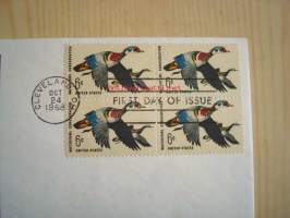 Waterfowl Conservation, lintuja, 1968, USA, ensipäiväkuori, FDC. Katso myös muut kohteeni, mm. noin 1 200 erilaista amerikkalaista ensipäiväkuorta 1920-luvulta