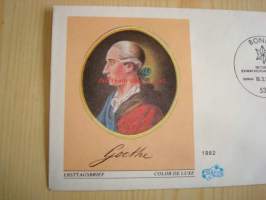 Goethe, 1982, Sveitsi, ensipäiväkuori, FDC. Katso myös muut kohteeni, mm. noin 1 200 erilaista amerikkalaista ensipäiväkuorta 1920-luvulta 2000-luvulle.