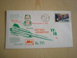 NASA YF-12, 1974, USA, ensipäiväkuori, FDC. Katso myös muut kohteeni, mm. noin 1 200 erilaista amerikkalaista ensipäiväkuorta 1920-luvulta 2000-luvulle.