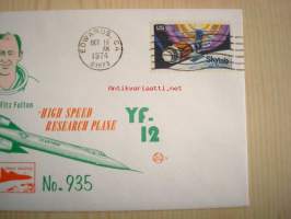 NASA YF-12, 1974, USA, ensipäiväkuori, FDC. Katso myös muut kohteeni, mm. noin 1 200 erilaista amerikkalaista ensipäiväkuorta 1920-luvulta 2000-luvulle.