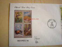 Save Wildlife Habitats, 1981, USA, ensipäiväkuori, FDC. Katso myös muut kohteeni, mm. noin 1 200 erilaista amerikkalaista ensipäiväkuorta 1920-luvulta 2000-luvulle.