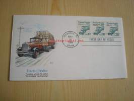 Kuorma-auto, Rekka, Tractor-Trailer, 1994, USA, ensipäiväkuori, FDC. Katso myös muut kohteeni, mm. noin 1 200 erilaista amerikkalaista ensipäiväkuorta