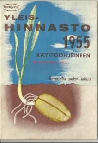 Yleishinnasto 1955 käyttöohjeineen - hinnasto