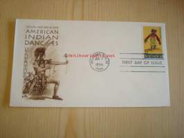 5 erilaista American Indian Dances ensipäiväkuorta, 1996, USA, FDC. Katso myös muut kohteeni, mm. noin 1 200 erilaista amerikkalaista ensipäiväkuorta