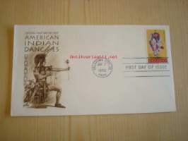5 erilaista American Indian Dances ensipäiväkuorta, 1996, USA, FDC. Katso myös muut kohteeni, mm. noin 1 200 erilaista amerikkalaista ensipäiväkuorta
