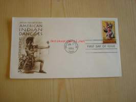 5 erilaista American Indian Dances ensipäiväkuorta, 1996, USA, FDC. Katso myös muut kohteeni, mm. noin 1 200 erilaista amerikkalaista ensipäiväkuorta