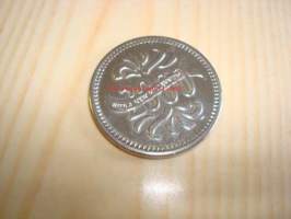 James Watt, Makers of the Millenium mitali, halkaisija noin 27mm. Katso myös muut sarjan mitalit.