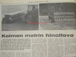 Koneviesti 1973 nr 15, sis. mm. seur. artikkelit / kuvat / mainokset; TUME HKL-300, Tive Treton- Kylvöjet, Bobcat - Navetan työmuurahainen, Norjalainen Tilatankki