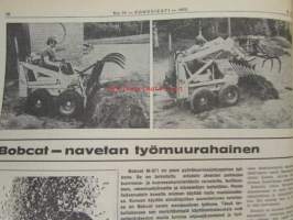 Koneviesti 1973 nr 15, sis. mm. seur. artikkelit / kuvat / mainokset; TUME HKL-300, Tive Treton- Kylvöjet, Bobcat - Navetan työmuurahainen, Norjalainen Tilatankki