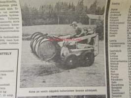 Koneviesti 1973 nr 15, sis. mm. seur. artikkelit / kuvat / mainokset; TUME HKL-300, Tive Treton- Kylvöjet, Bobcat - Navetan työmuurahainen, Norjalainen Tilatankki