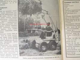 Koneviesti 1973 nr 15, sis. mm. seur. artikkelit / kuvat / mainokset; TUME HKL-300, Tive Treton- Kylvöjet, Bobcat - Navetan työmuurahainen, Norjalainen Tilatankki