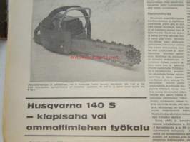 Koneviesti 1973 nr 15, sis. mm. seur. artikkelit / kuvat / mainokset; TUME HKL-300, Tive Treton- Kylvöjet, Bobcat - Navetan työmuurahainen, Norjalainen Tilatankki