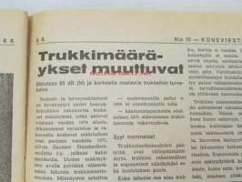 Koneviesti 1973 nr 15, sis. mm. seur. artikkelit / kuvat / mainokset; TUME HKL-300, Tive Treton- Kylvöjet, Bobcat - Navetan työmuurahainen, Norjalainen Tilatankki