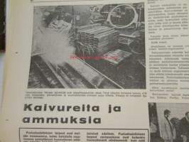 Koneviesti 1973 nr 15, sis. mm. seur. artikkelit / kuvat / mainokset; TUME HKL-300, Tive Treton- Kylvöjet, Bobcat - Navetan työmuurahainen, Norjalainen Tilatankki
