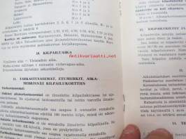 Suomen autoklubi - Taloudellisuusajo 11-12.10.1958 järjestelytoimikunnan opaskirjanen + ilmoittautumislomake