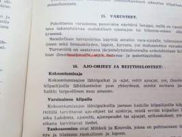 Suomen autoklubi - Taloudellisuusajo 11-12.10.1958 järjestelytoimikunnan opaskirjanen + ilmoittautumislomake