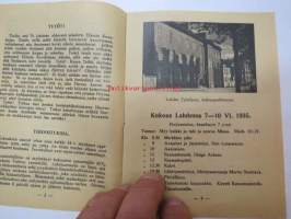 Kutsu Suomen NNKY:n Liiton Suomalaisiin Koulutyttökokouksiin kesällä 1935