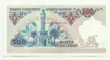 Turkki  500 Lira 1970 (1983) seteli